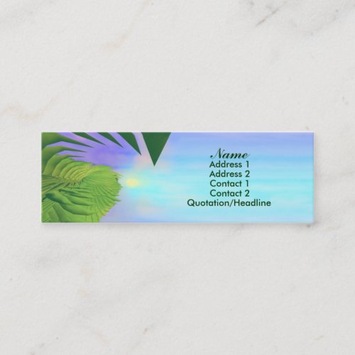 Palms Above - Skinny Business Card Templates