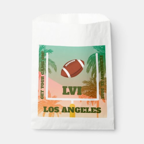 Palms and Football Uprights Party Favor Bag
