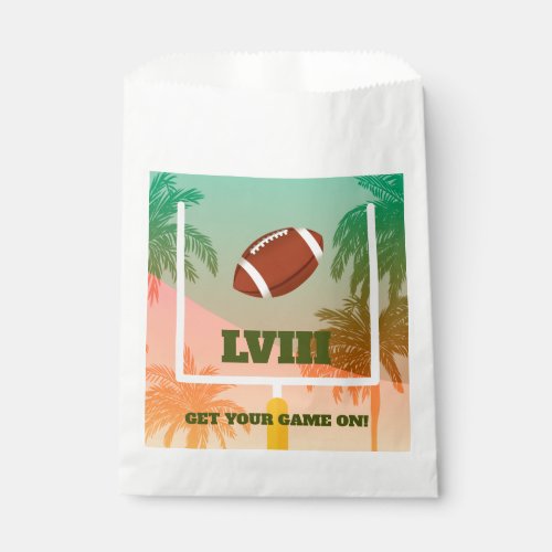 Palms and Football Uprights Party Favor Bag