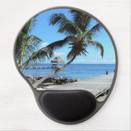 Palms And Pier Gel Mouse Pad