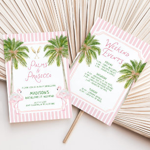 Palms and Prosecco Bachelorette Invitation