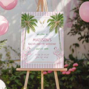 Palms and Prosecco Bachelorette Welcome Foam Board