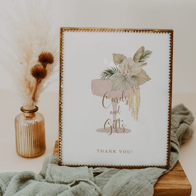 Palms and Prosecco Shower Cards and Gifts Sign  (Creator Uploaded)