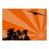 Palms and seagull Card (Front Horizontal)