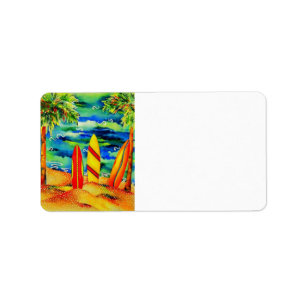 Palms and Surf Address Label