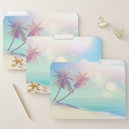 Palms Beach Seashells  File Folder