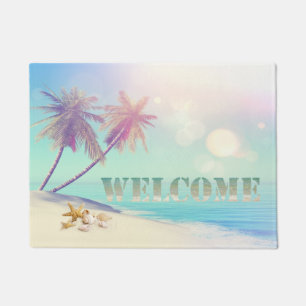 Palms Beach Seashells  Welcome  Doormat