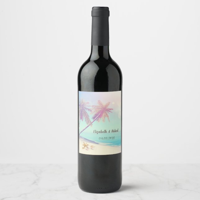 Palms Beach Seashells  Wine Label (Front)