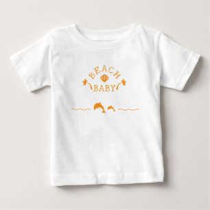 Palms & Dolphins Orange Beach Baby Baby T-Shirt