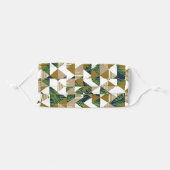Palms Gold Green Abstract Adult Cloth Face Mask (Front, Folded)