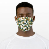 Palms Gold Green Abstract Adult Cloth Face Mask (Worn)