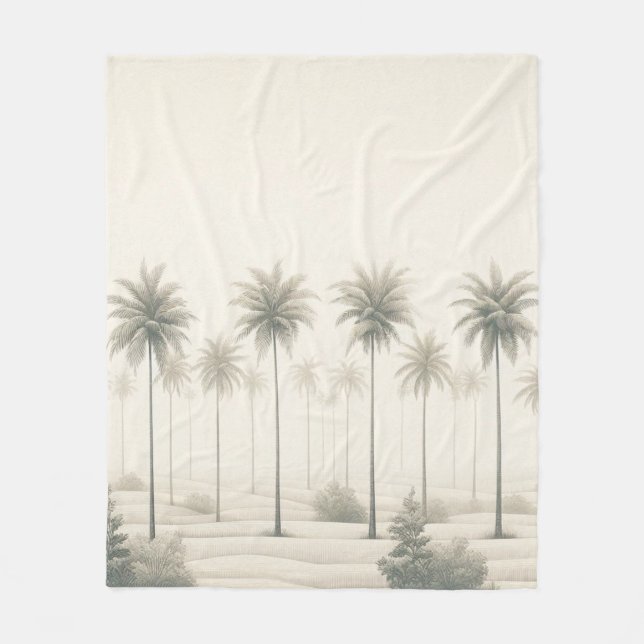 Palms in Miami Fleece Blanket (Front)