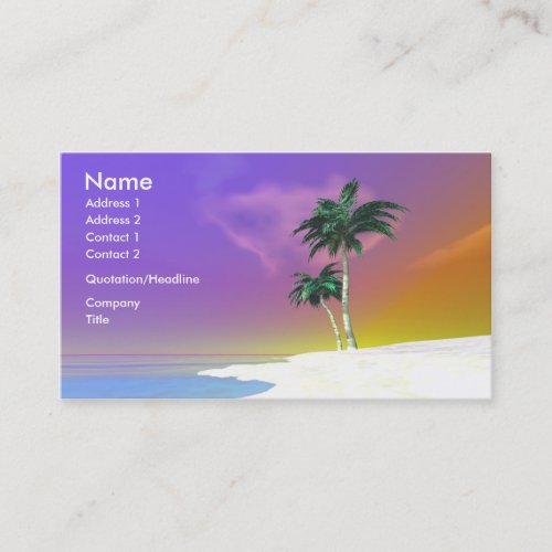 Palms on White - Business Business Card