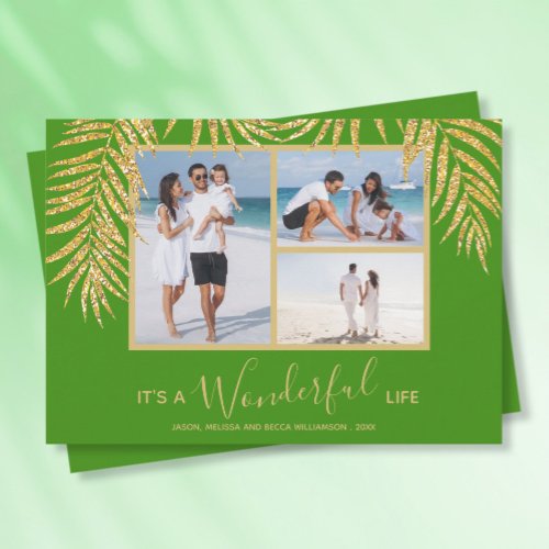 Palms Photo Collage Christmas Holiday Cards