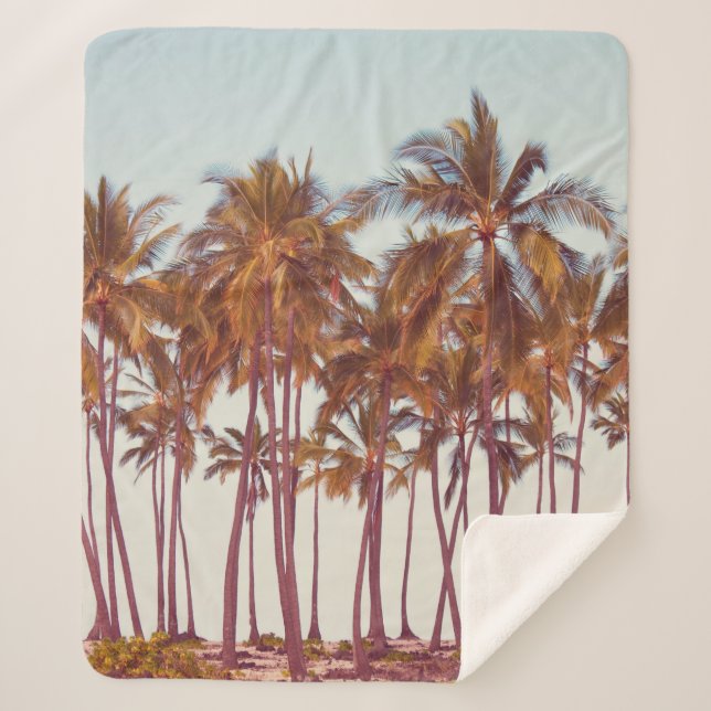 Palms plantation sherpa blanket (Front)