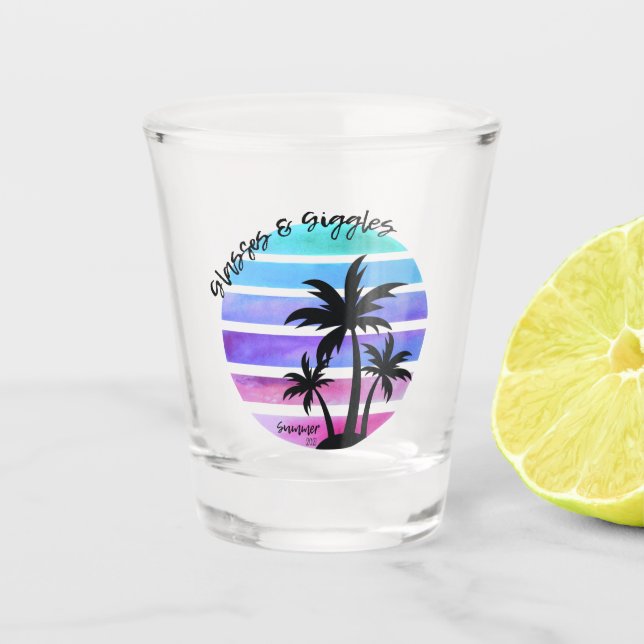 Palms Shot Glass Alabama Glasses Giggles (Front)