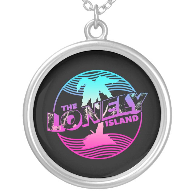 Palms Silver Plated Necklace (Front)