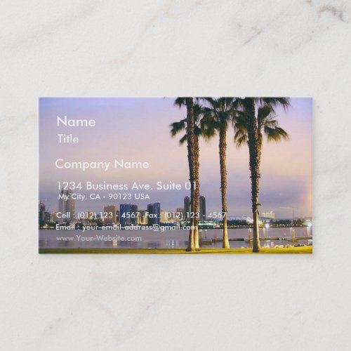Palms Trees On Piers Business Card Template