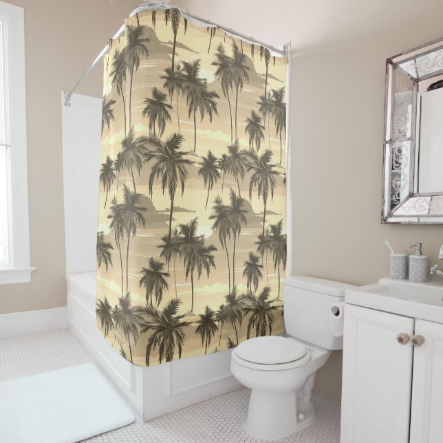 PalmTrees 055 Shower Curtain (In Situ)