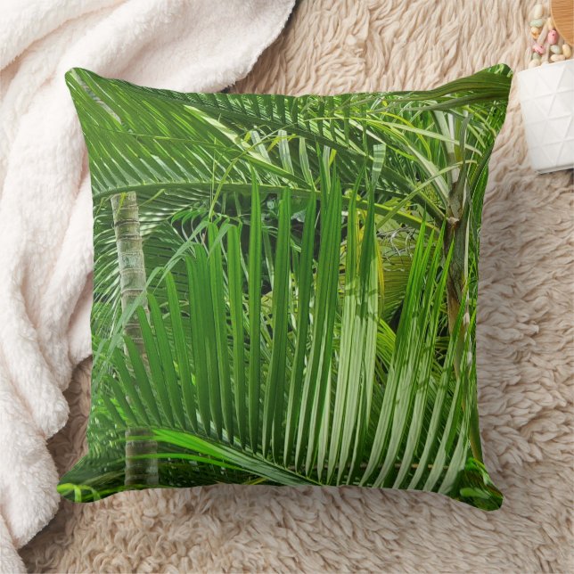 PalmTrees Jungle 🌴  Throw Pillow (Blanket)