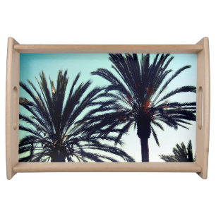 Palmtrees photo serving tray