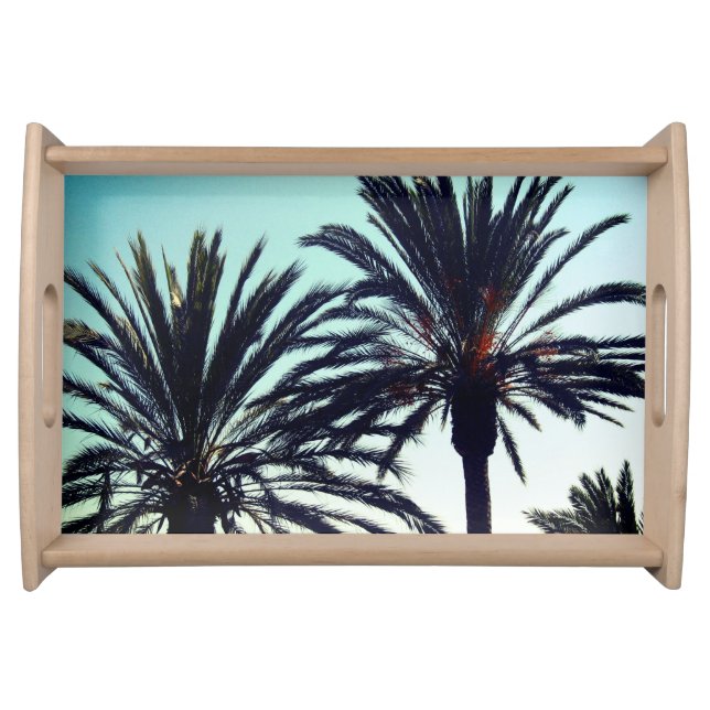 Palmtrees photo  serving tray (Front)