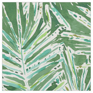 PALMY AND 85 Green Tropical Palm Leaves Fabric
