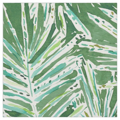 PALMY AND 85 Green Tropical Palm Leaves Fabric