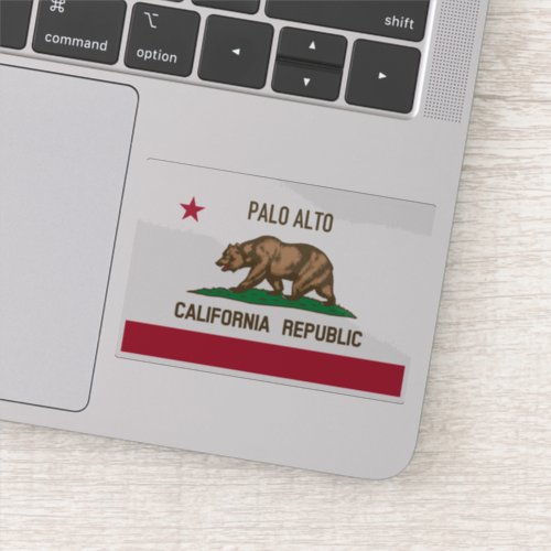 Palo Alto CA Flag Sticker