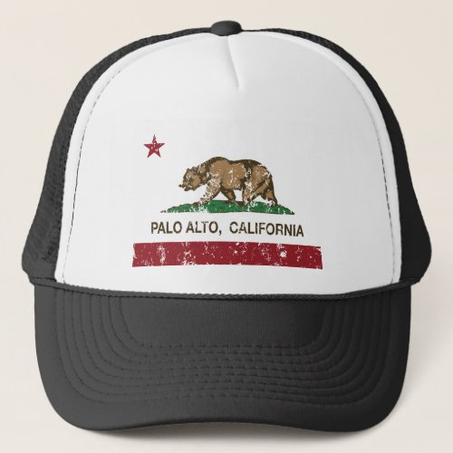 palo alto california state flag trucker hat