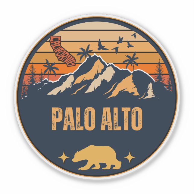 Palo Alto, California Sticker (Front)