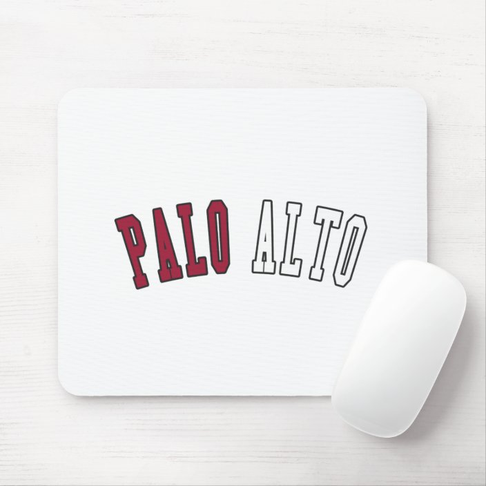 Palo Alto in California State Flag Colors Mouse Pad