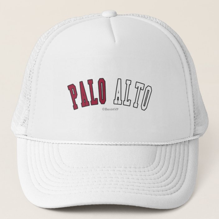 Palo Alto in California State Flag Colors Trucker Hat
