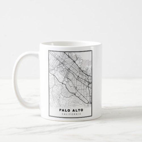 Palo Alto Map Coffee Mug