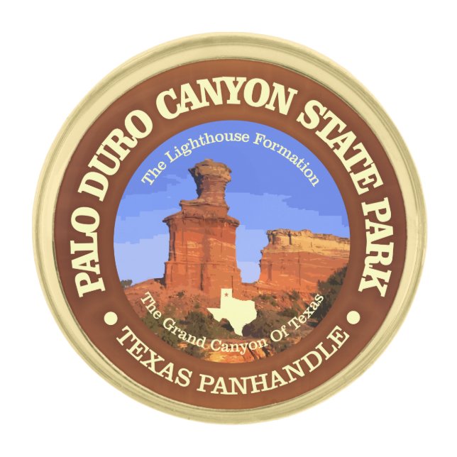 Palo Duro Canyon SP Gold Finish Lapel Pin (Front)