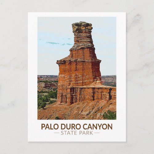 Palo Duro Canyon State Park Texas Art Postcard