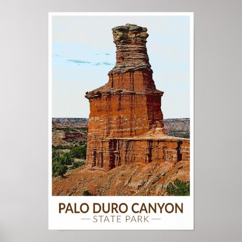 Palo Duro Canyon State Park Texas Art Poster