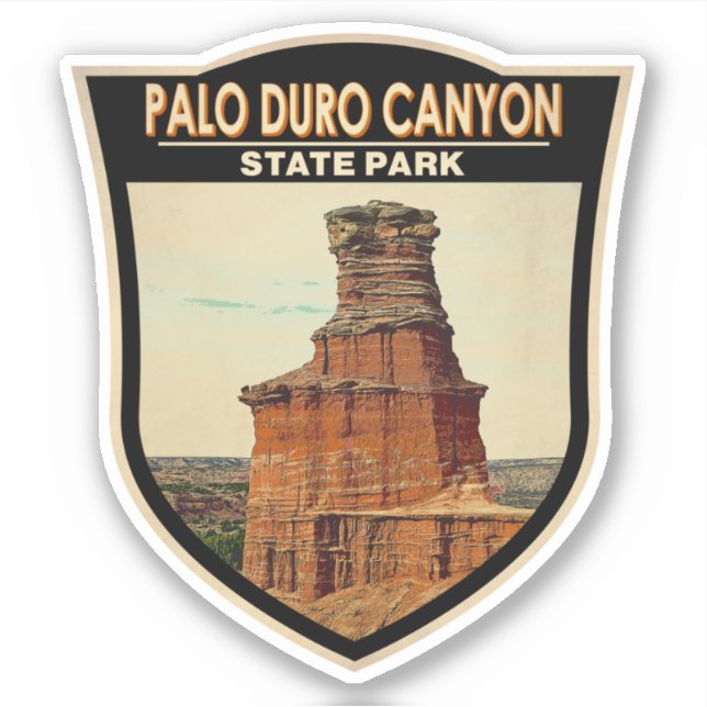 Palo Duro Canyon State Park Texas Art Sticker (Front)