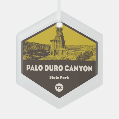 Palo Duro Canyon State Park Texas Glass Ornament