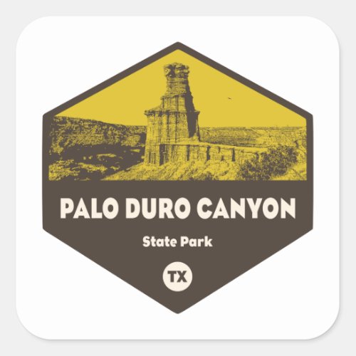 Palo Duro Canyon State Park Texas Square Sticker