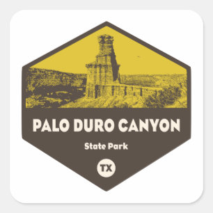 Palo Duro Canyon State Park Texas Square Sticker