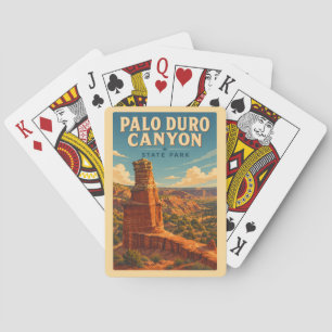 Palo Duro Canyon Texas Illustration Travel Art Poker Cards