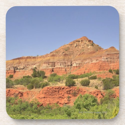 Palo Duro Canyon Texas  Successive rock layers Drink Coaster