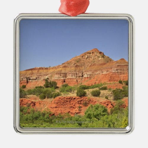 Palo Duro Canyon Texas  Successive rock layers Metal Ornament