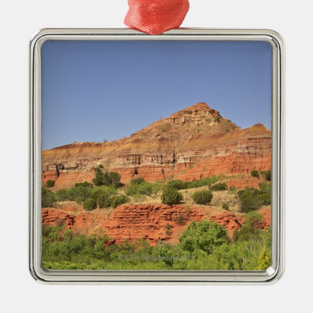 Palo Duro Canyon, Texas.  Successive rock layers Metal Ornament (Front)