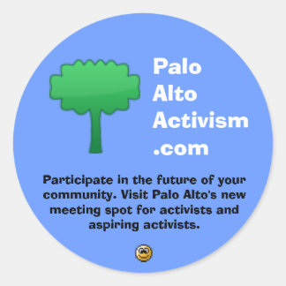 PaloAltoActivism.com Classic Round Sticker