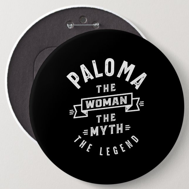Paloma Personalized Name Birthday Gift Button (Front & Back)