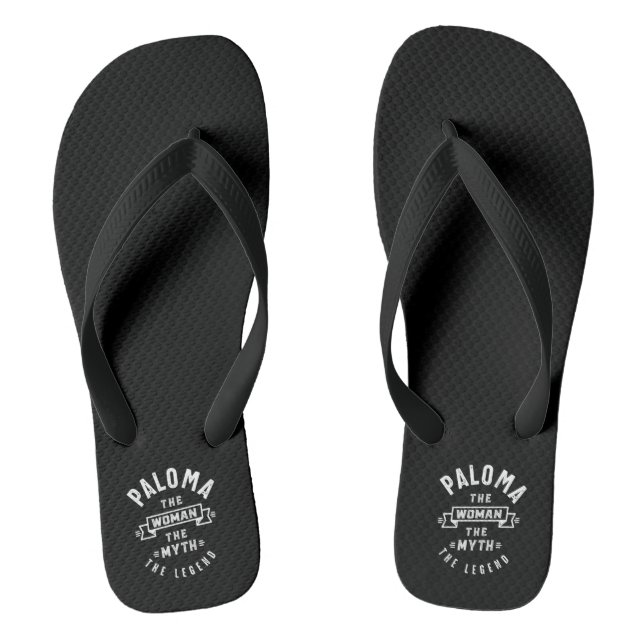 Paloma Personalized Name Birthday Gift Flip Flops (Footbed)