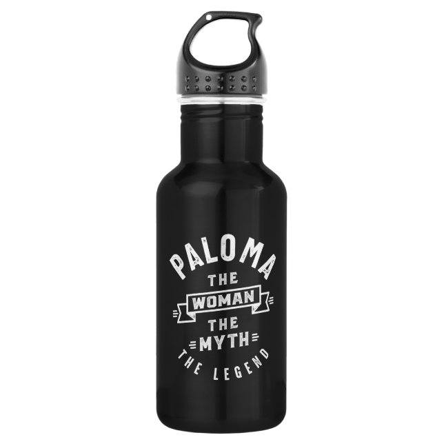 Paloma Personalized Name Birthday Gift Stainless Steel Water Bottle (Front)