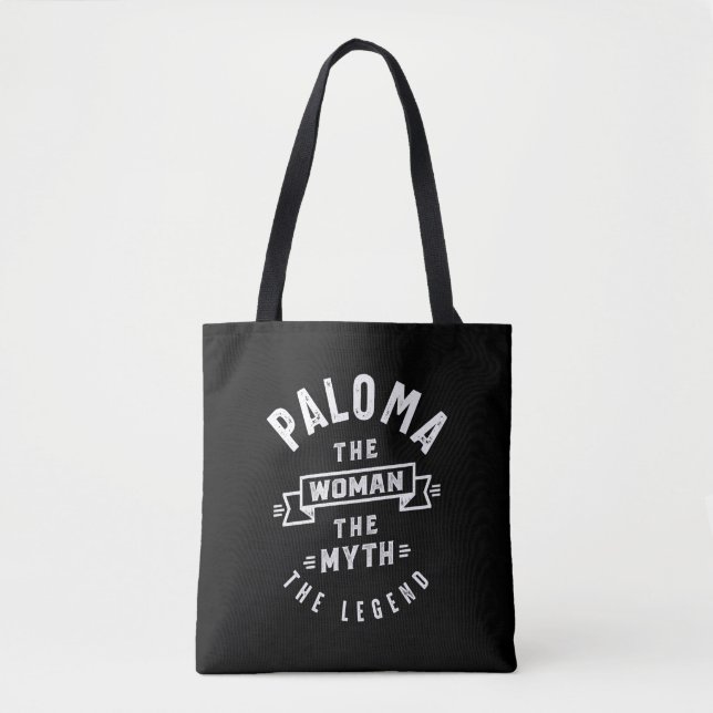 Paloma Personalized Name Birthday Gift Tote Bag (Front)
